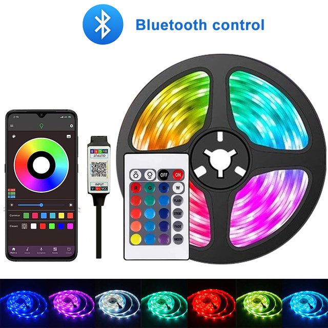 RGB Bluetooth Light Strip Remote & App Control