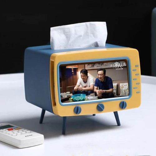 TV Tissue Box Phone Holder